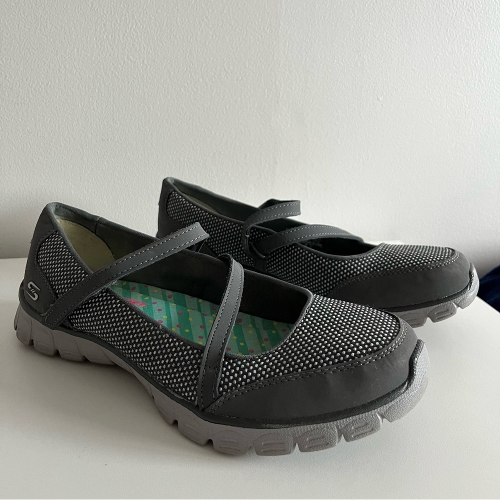 Skechers Women's Gray Mary Jane Shoes